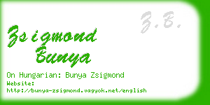 zsigmond bunya business card